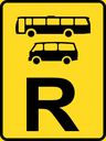 TR327 - Temporary Bus & Mini-Bus Reservation Road Sign