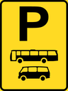 TR327-P - Temporary Bus & Mini-Bus Parking Reservation Road Sign