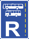 R331 - Bus & Midi-Bus Lane Reservation Road Sign