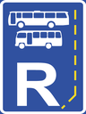 R332 - Start Of Bus & Midi-Bus Lane Reservation Road Sign