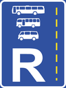 R334 - Bus, Midi-Bus & Mini-Bus Lane Reservation Road Sign