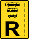 TR334 - Temporary Bus, Midi-Bus & Mini-Bus Lane Reservation Road Sign