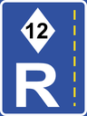R336 - High Occupancy Vehicle Lane Reservation Road Sign