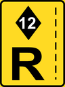 TR336 - Temporary High Occupancy Vehicle Lane Reservation Road Sign