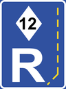 R337 - Start Of High Occupancy Vehicle Lane Reservation Road Sign