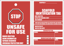 C-STU19 - Stop Scaffolding - Unsafe Tag (205x140mm)