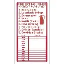 C-FR22 - Fire Extinguisher Checklist Safety Sign sticker (90x170mm)