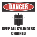 GAS31 - Keep All Cylinders Chained Danger Sign