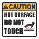 CU6 - Hot Surface Do Not Touch Caution Sign