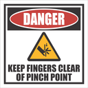 DG22 - Keep fingers clear Danger Sign