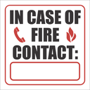 FR58 - In Case Of Fire Sign