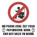 T65 - No Phone Zone Toilet Sign