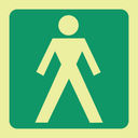 E26 - SABS Photoluminescent men's (male) toilet safety sign