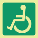 E25 - SABS Photoluminescent disabled safety sign
